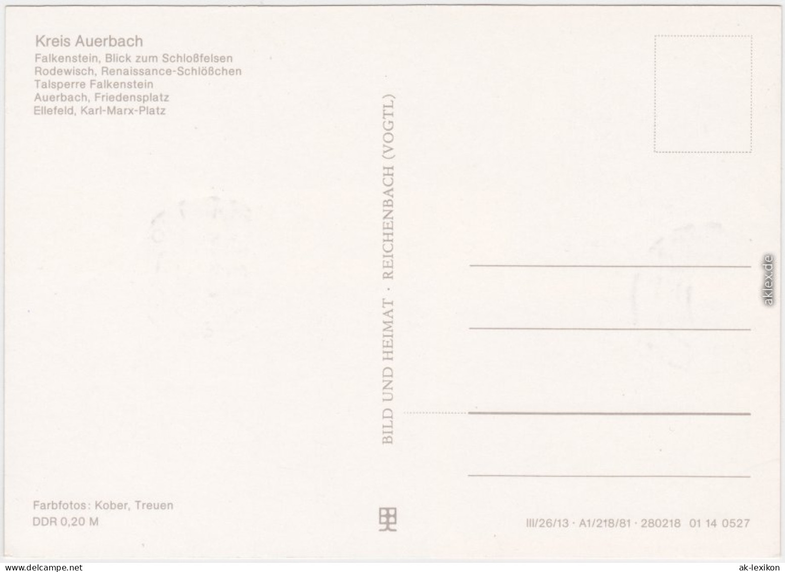 Auerbach (Vogtland) Falkenstein, Rodewisch - Renaissance-Schlößchen,  1981 - Auerbach (Vogtland)