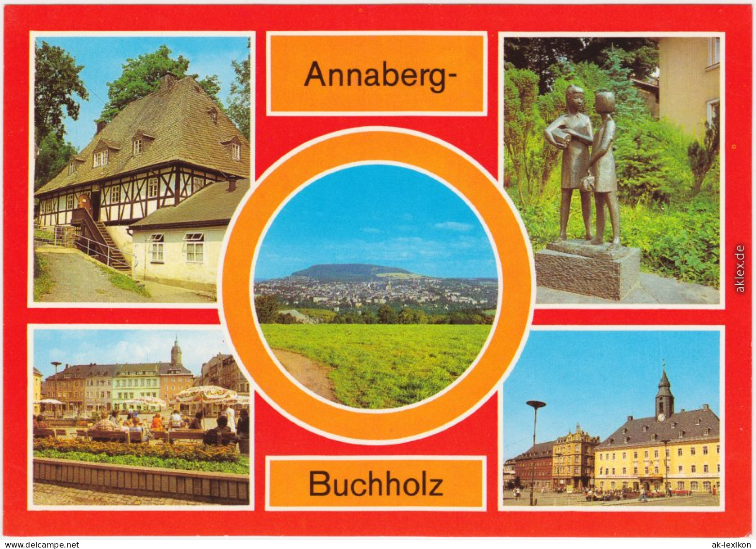 Annaberg-Buchholz Frohnauer Hammer, Teilansicht, Plastik, Markt, Rathaus 1981 - Annaberg-Buchholz