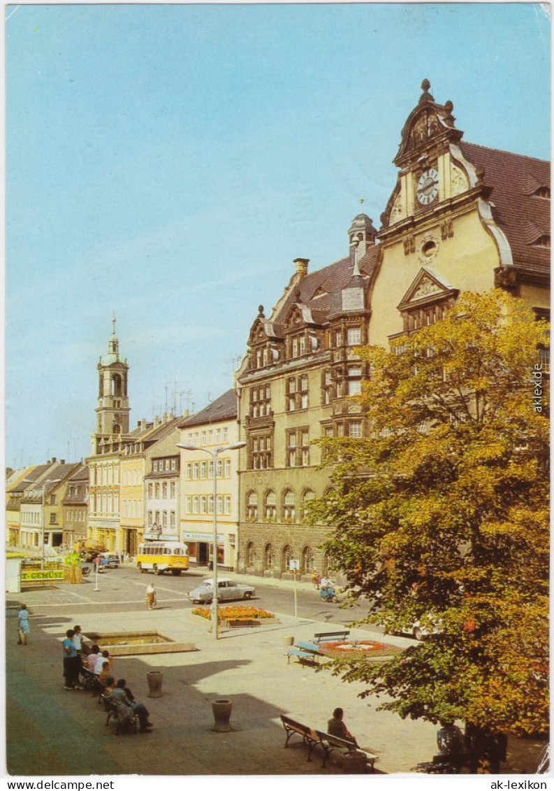 Werdau Marktplatz Ansichtskarte 1981 - Werdau