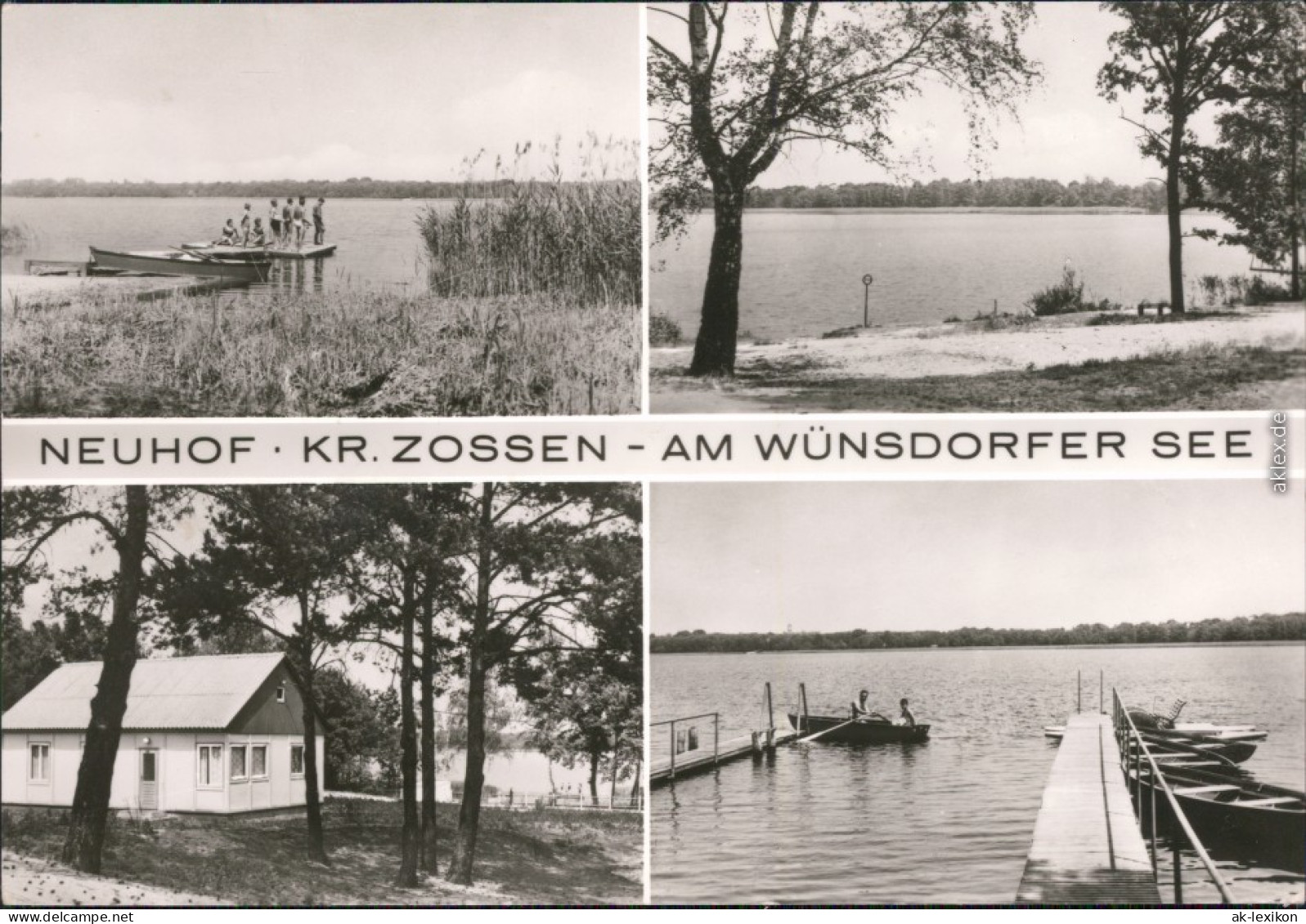 Neuhof Zossen Bootsanlegestelle Und Bungalows Des Braunkohlewerkes Tröbitz 1984 - Zossen