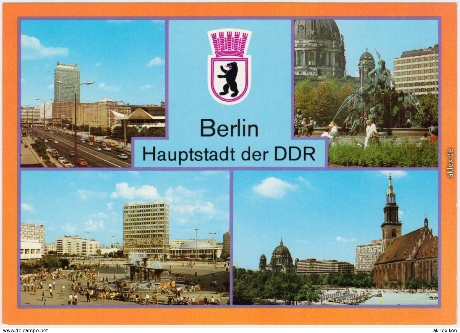 Mitt -Berlin Karl-Liebknecht-Straße,  Alexanderplatz, Fernsehturm 1984 - Mitte