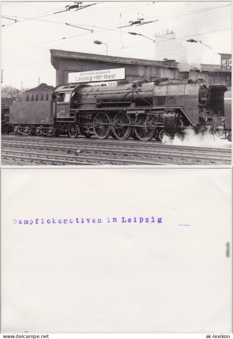Leipzig Dampflokomotive Mit Tender Am Bahnbetriebswerk 1980  - Leipzig
