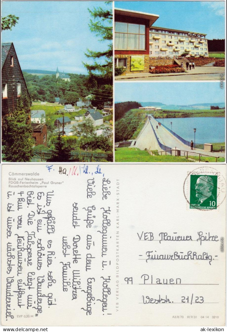 Cämmerswalde Neuhausen (Erzgebirge) Blick Auf Neuhausen, FDGB-Ferienheim 1973 - Neuhausen (Erzgeb.)