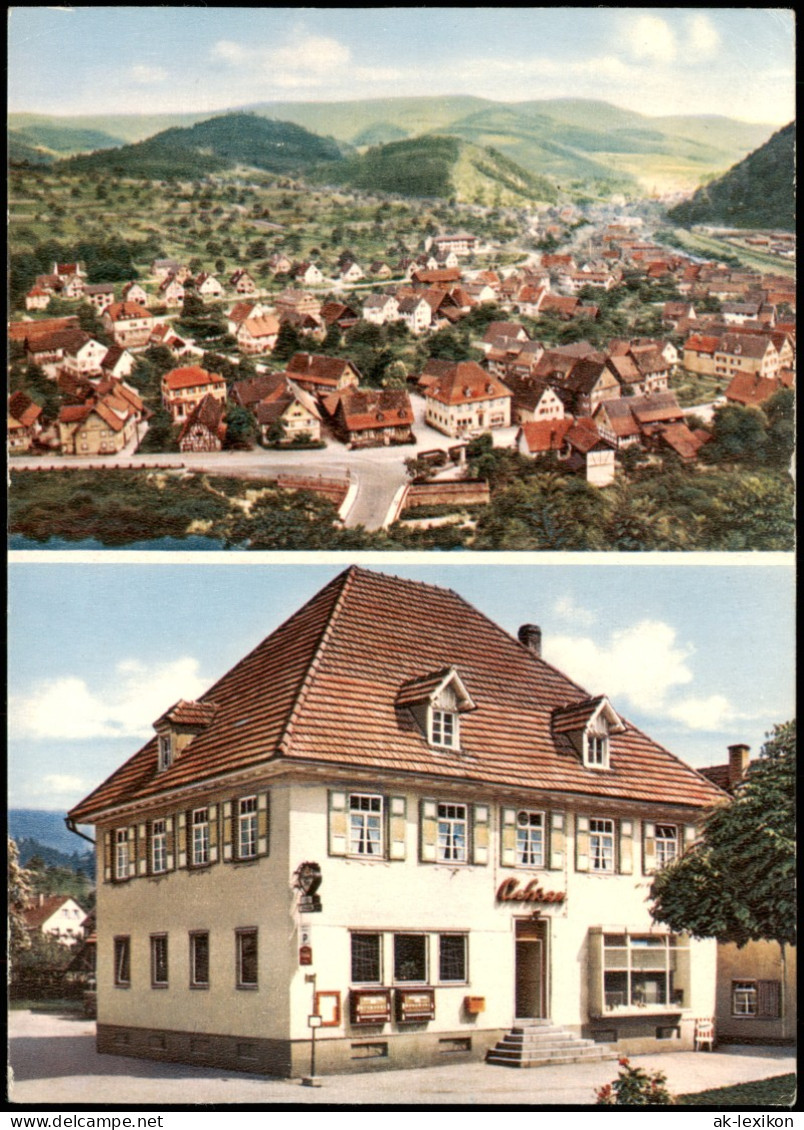 Hilpertsau-Gernsbach 2-Bild Gasthof Metzgerei Ochsen Bes. H. Weiler 1964 - Gernsbach