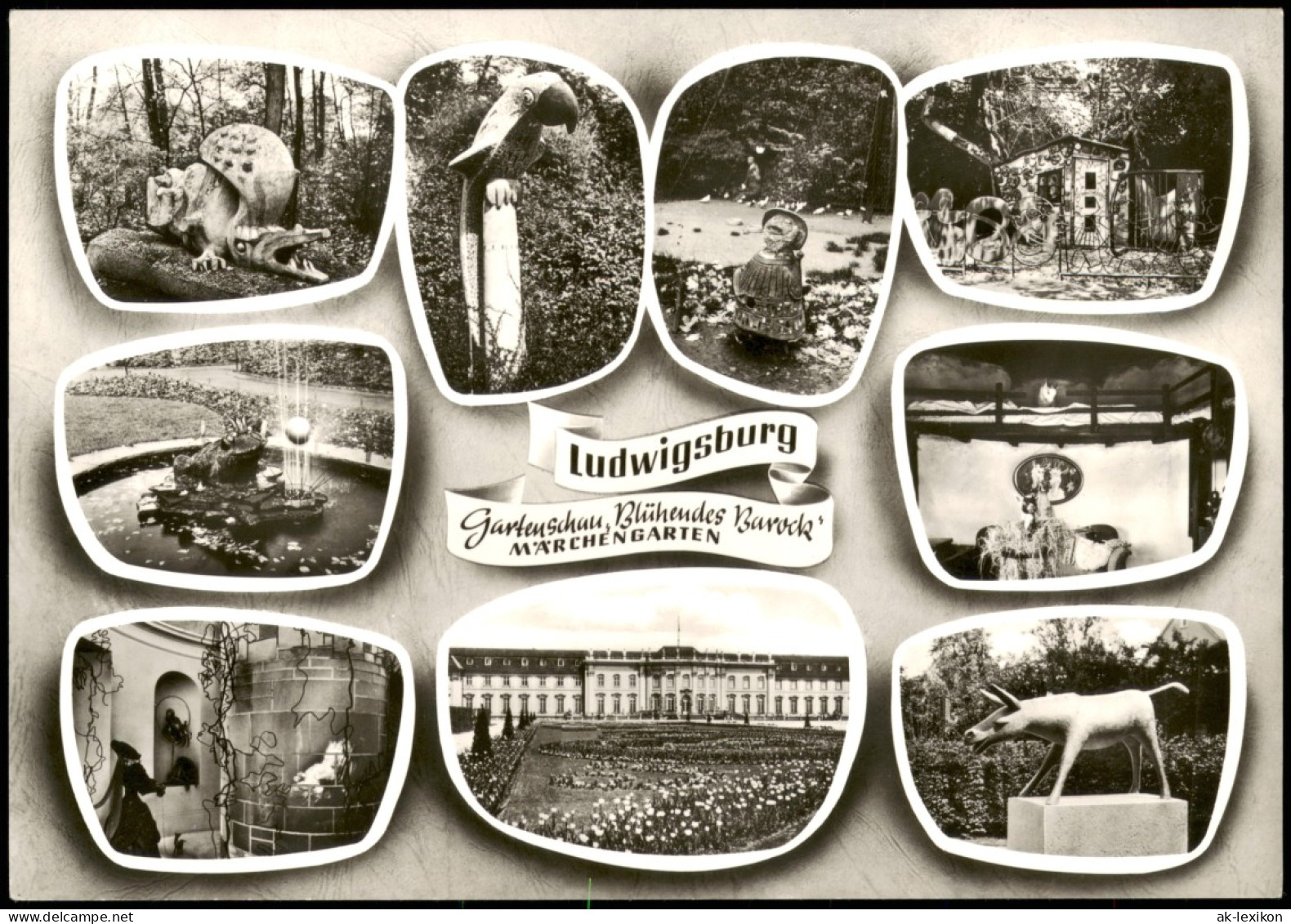 Ansichtskarte Ludwigsburg MÄRCHEN GARTEN Gartenschau Rühendes Barock 1968 - Ludwigsburg