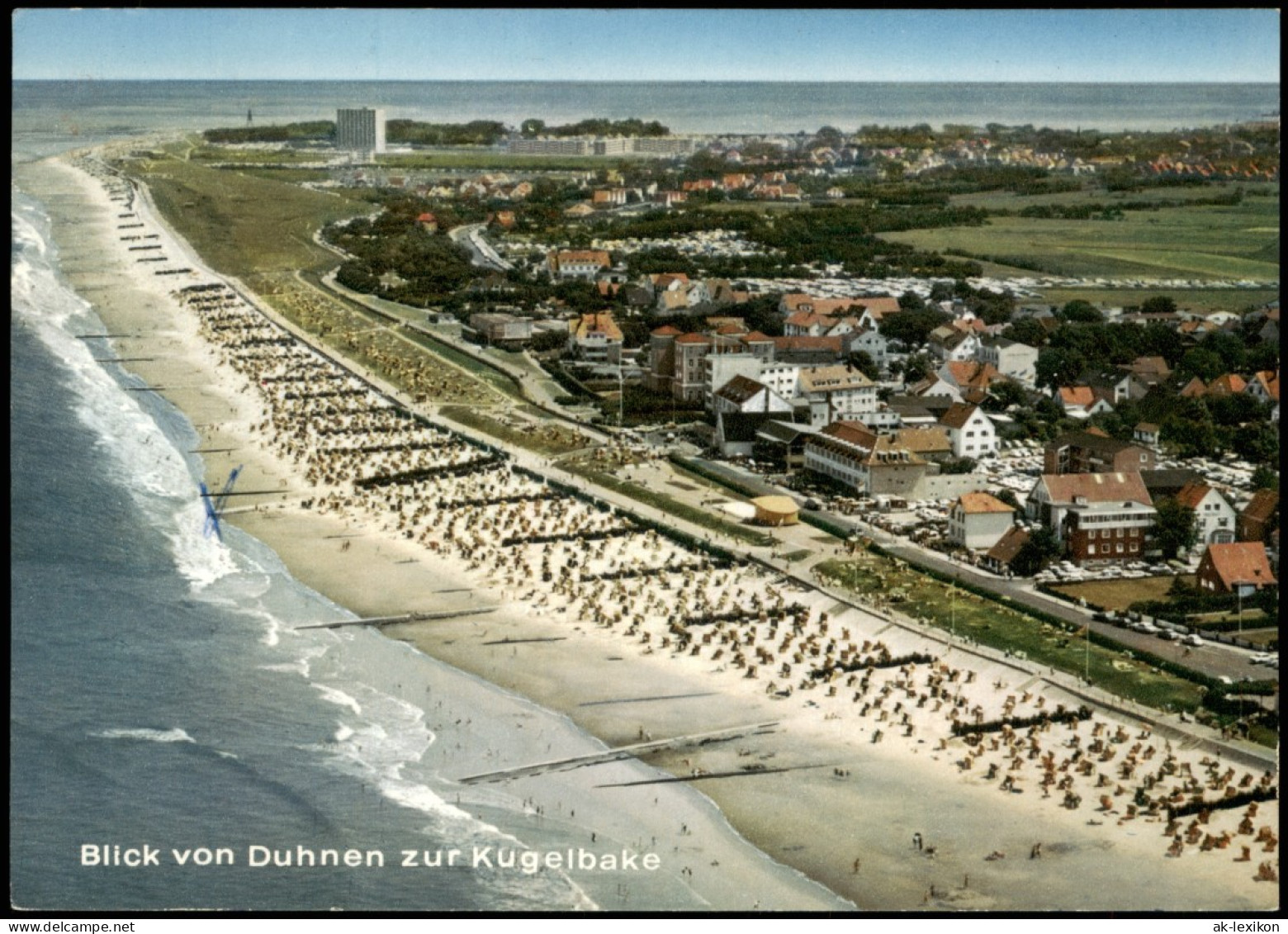 Ansichtskarte Cuxhaven Luftbild Nordsee Strand Partie 1972 - Cuxhaven