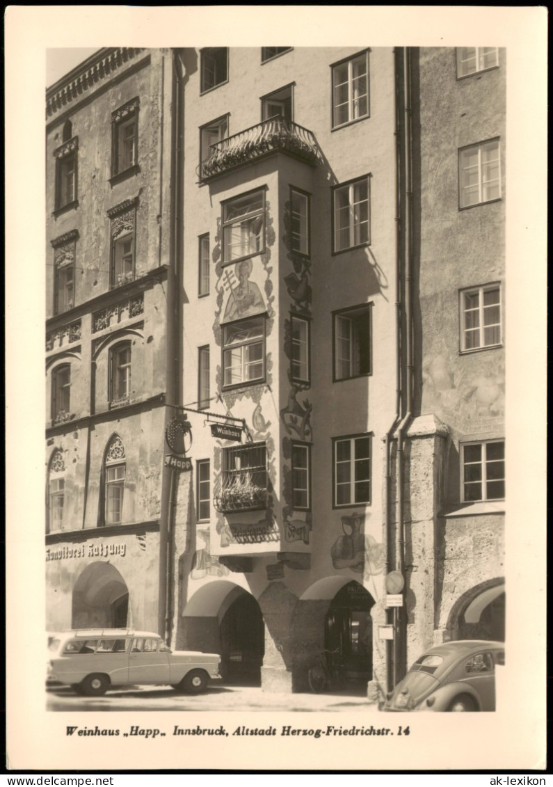 Innsbruck Weinhaus Happ Altstadt Herzog-Friedrichstr. 14, VW Käfer 1950 - Innsbruck