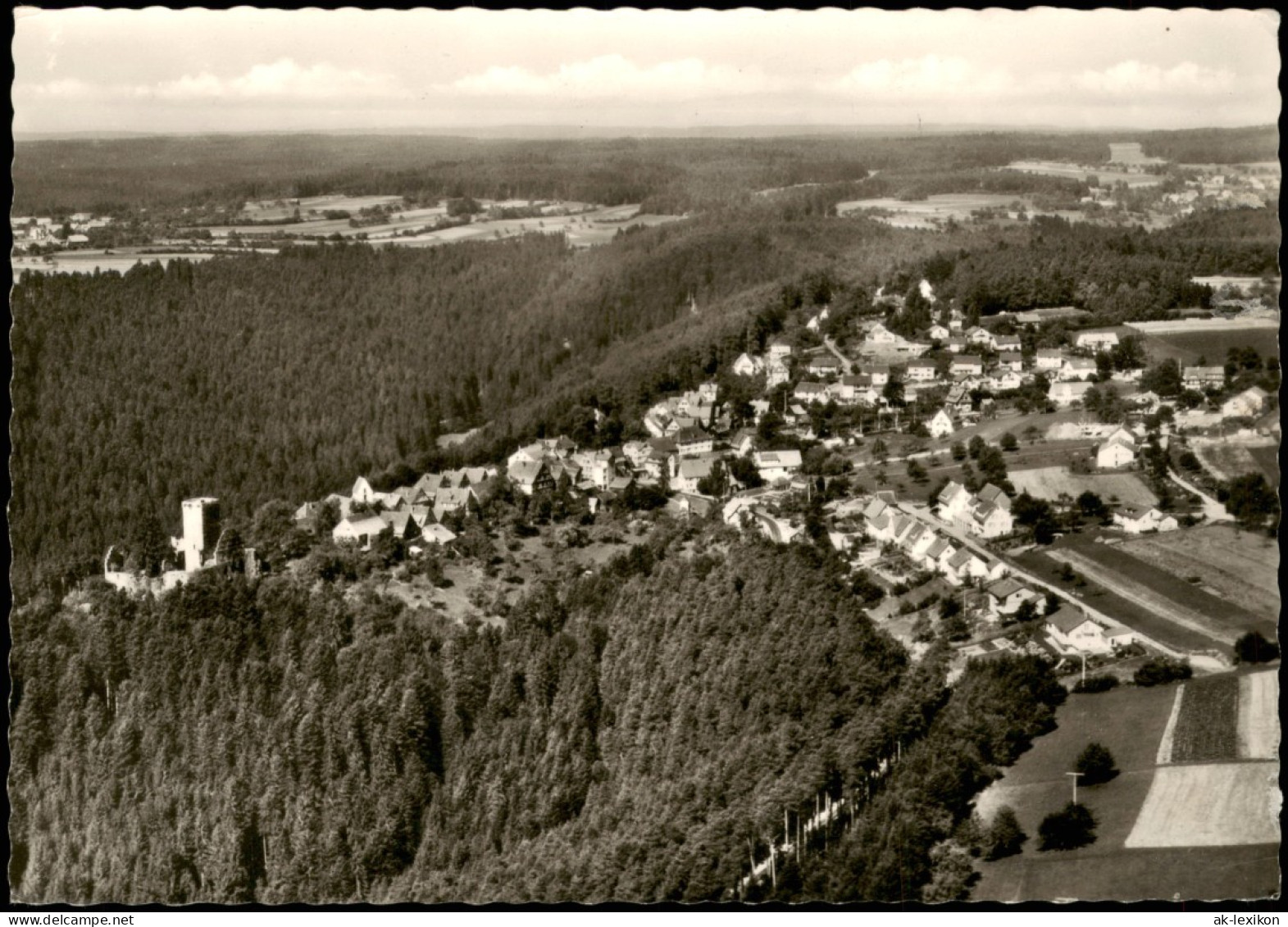 Bad Teinach-Zavelstein Luftaufnahme Zavelstein Im Schwarzwald 1967 - Bad Teinach
