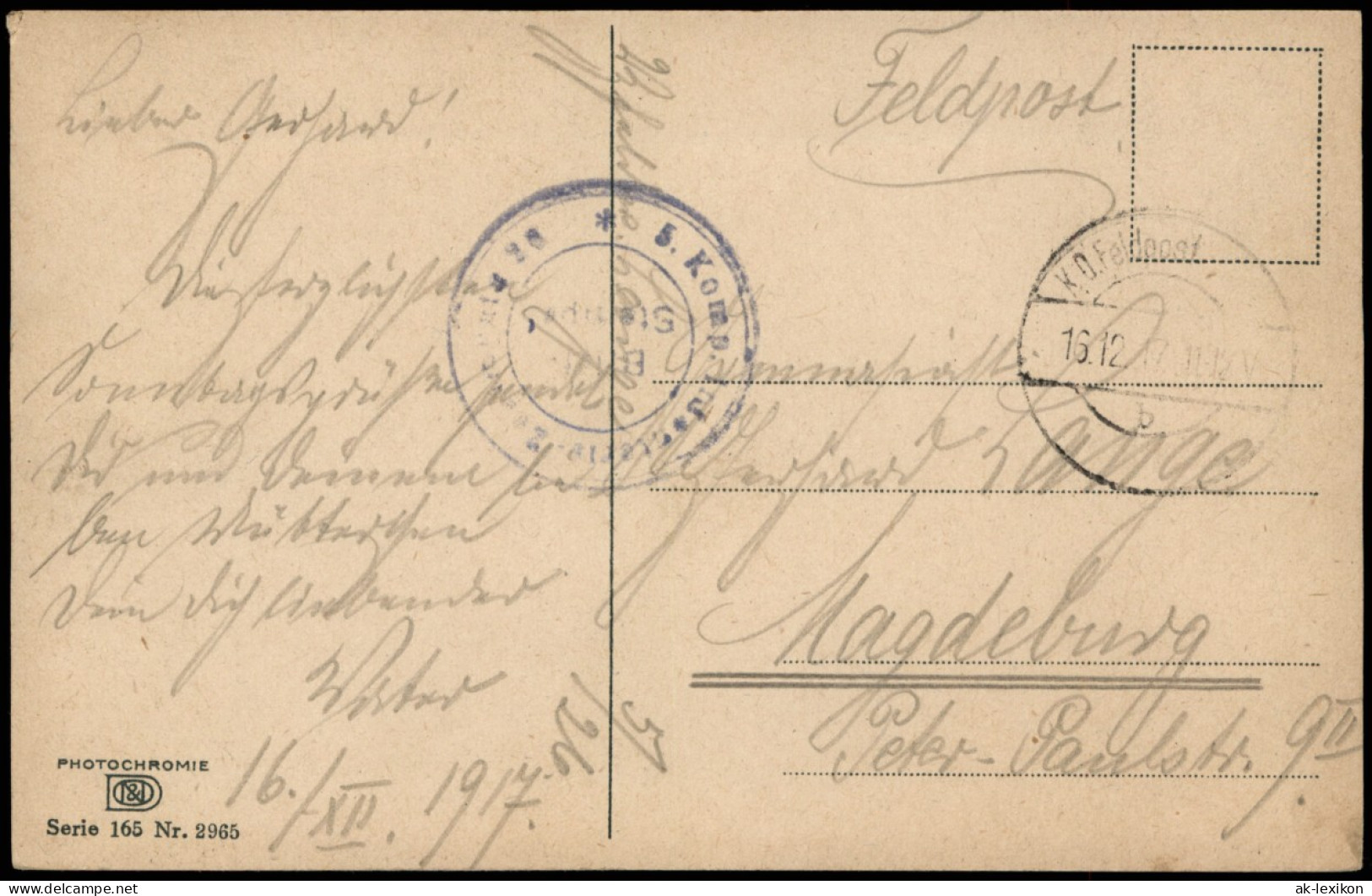 Postkaart Walcheren Windmühle Zeeland 1917 - Altri & Non Classificati