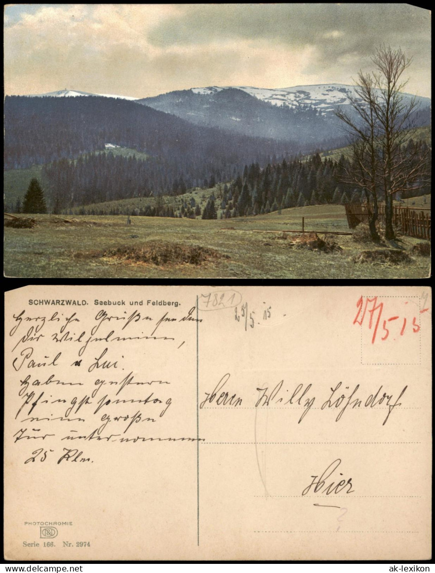 Feldberg (Schwarzwald) Seebuck (Berg) Schwarzwald - Stimmungsbild 1915 - Feldberg