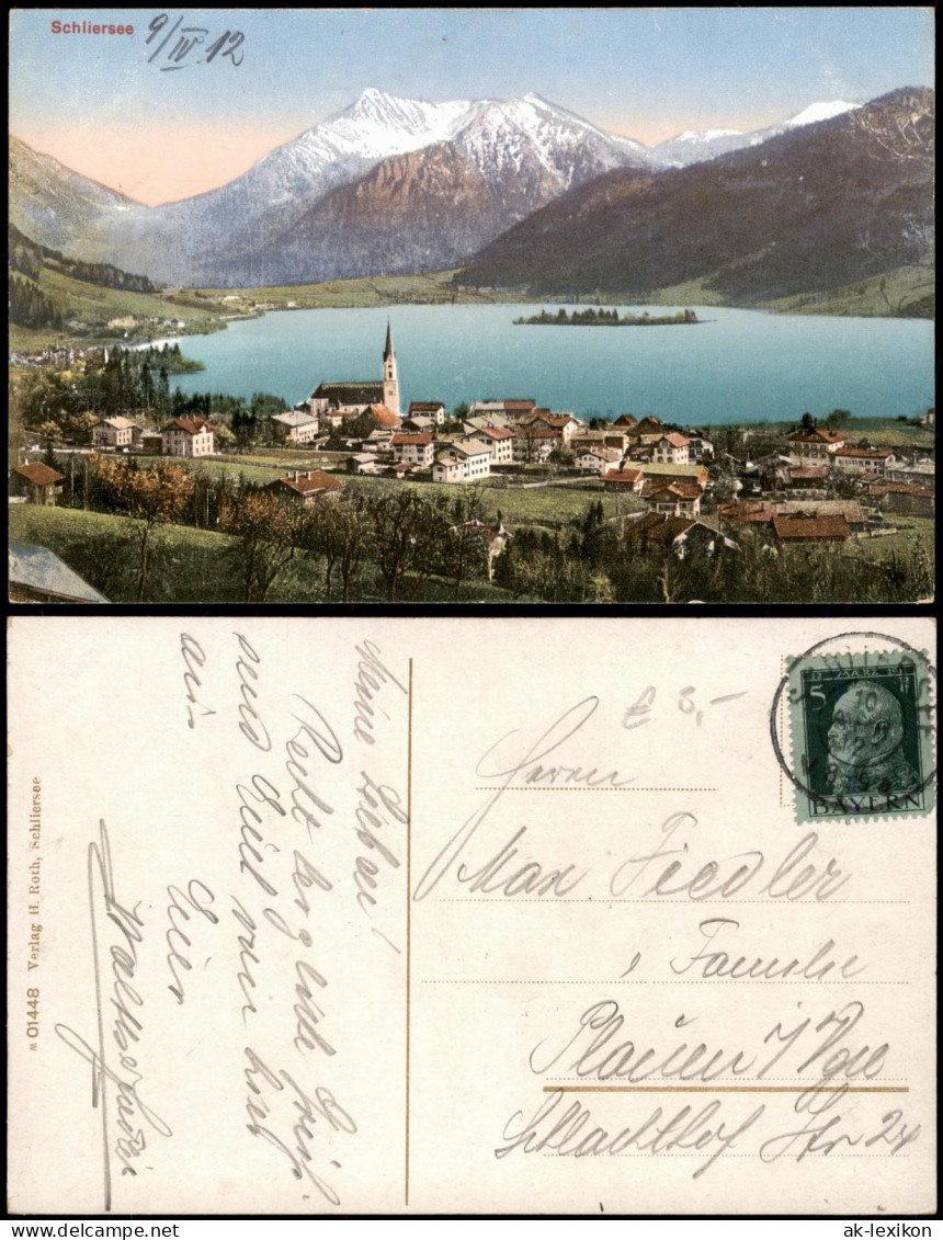 Ansichtskarte Schliersee Panorama-Ansicht 1912 - Schliersee