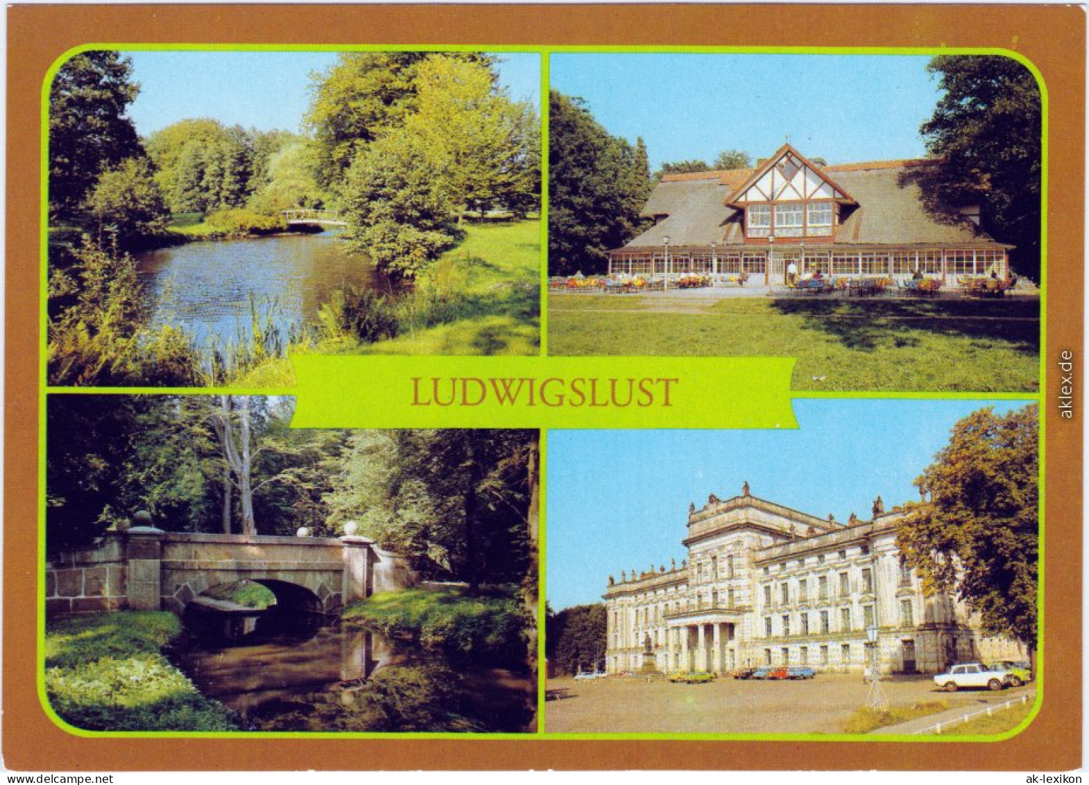 Ludwigslust Im Schloßpark, Ho-Gaststätte "SChweizer Haus" Steinerne Brücke 1984 - Ludwigslust