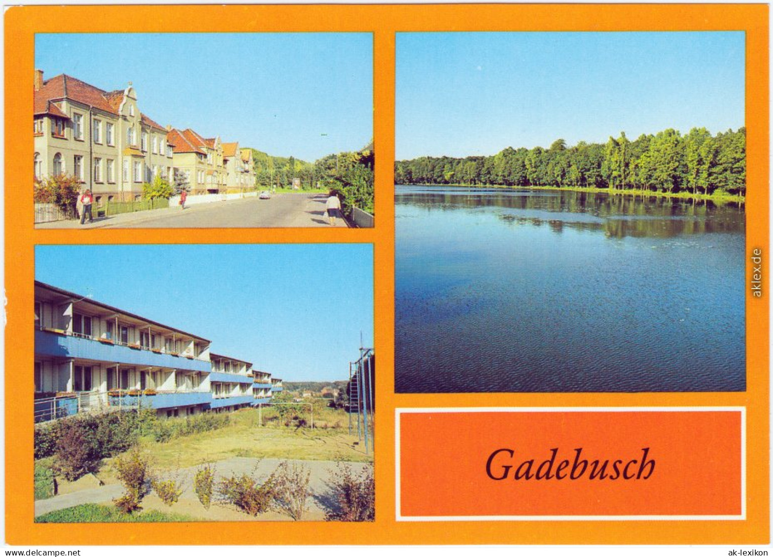 Ansichtskarte Gadebusch Karl-Marx-Straße, Neubaugebiet, Burgsee 1986 - Gadebusch