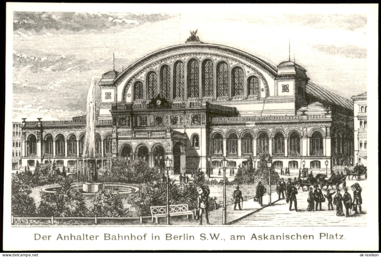 Kreuzberg-Berlin Anhalter Bahnhof Askanischen Platz (vermtl. Reproansicht) 1980 - Kreuzberg