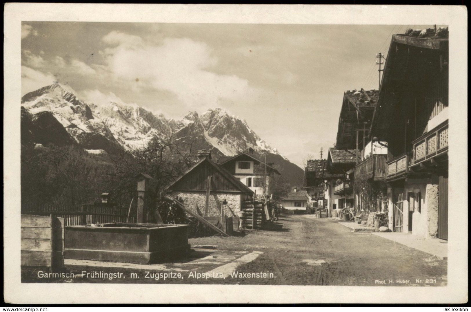 Ansichtskarte Garmisch-Partenkirchen Frühlingstrasse 1935 - Garmisch-Partenkirchen