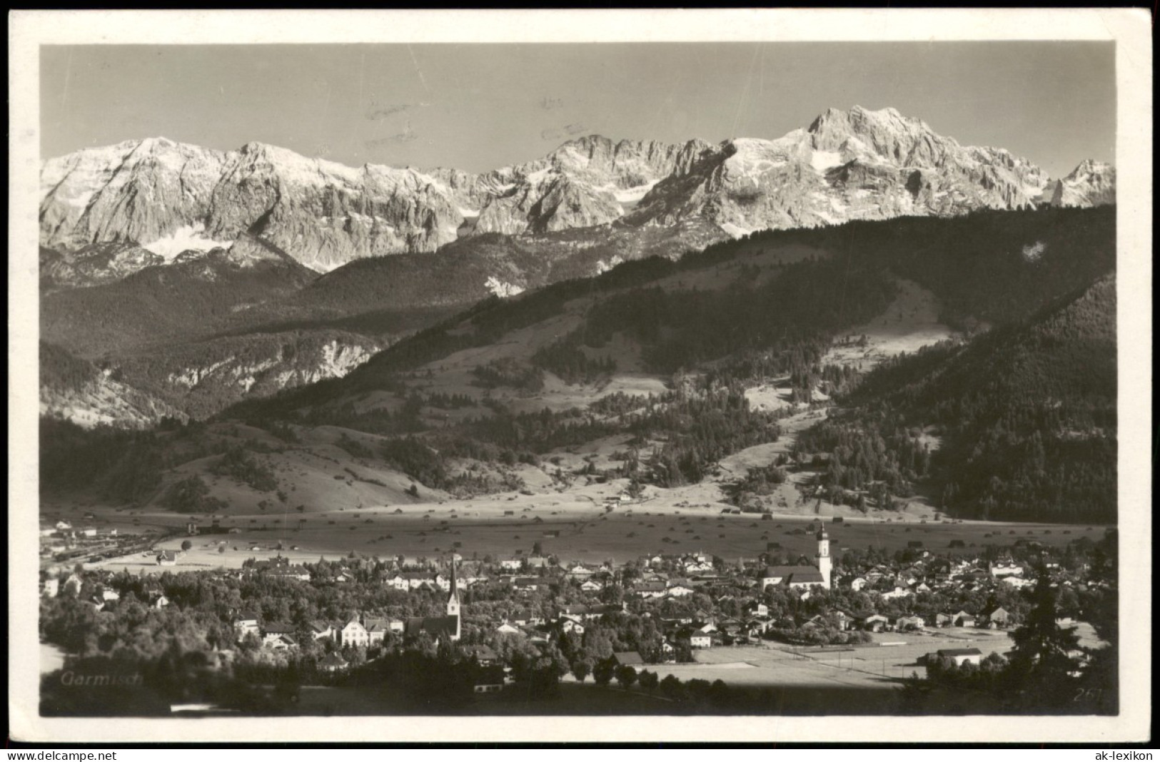 Ansichtskarte Garmisch-Partenkirchen Panorama-Ansicht Mit Alpen Blick 1930 - Garmisch-Partenkirchen