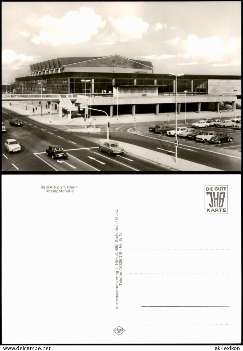 Ansichtskarte Mainz Rheingoldhalle, Autos VW Käfer 1966 - Mainz