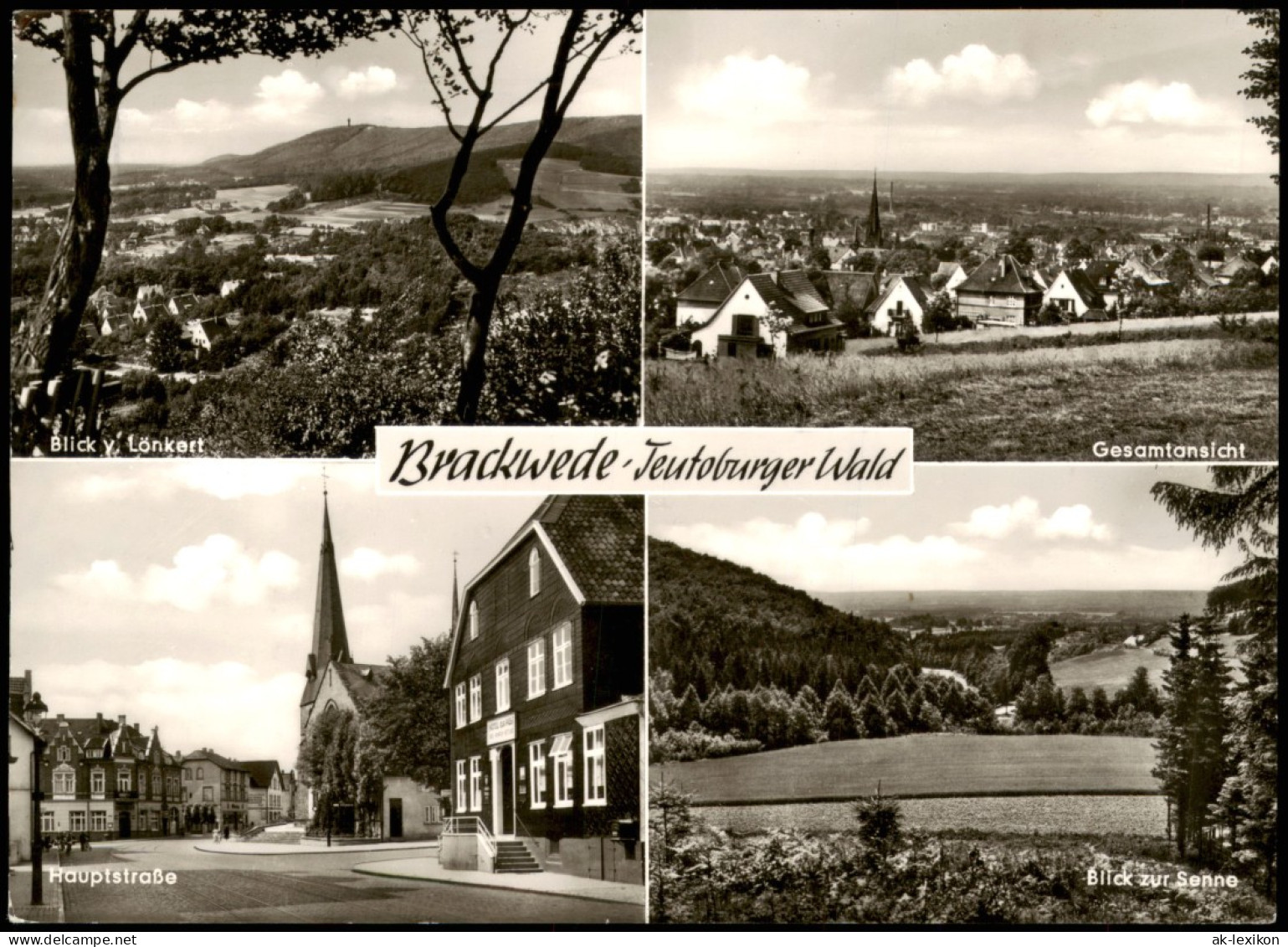 Brackwede-Bielefeld Ortsansichten Mehrbildkarte Ort Im Teutoburger Wald 1967 - Bielefeld