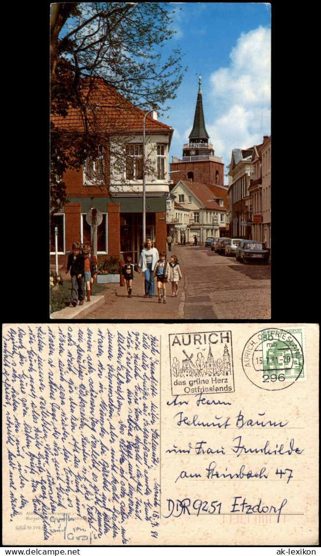 Ansichtskarte Aurich-Leer (Ostfriesland) Burgstraße 1981 - Aurich