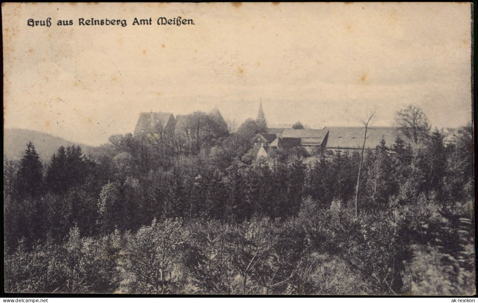 Ansichtskarte Reinsberg (Sachsen) Blick Auf Die Stadt - Amt Meißen 1934 - Reinsberg (Sachsen)