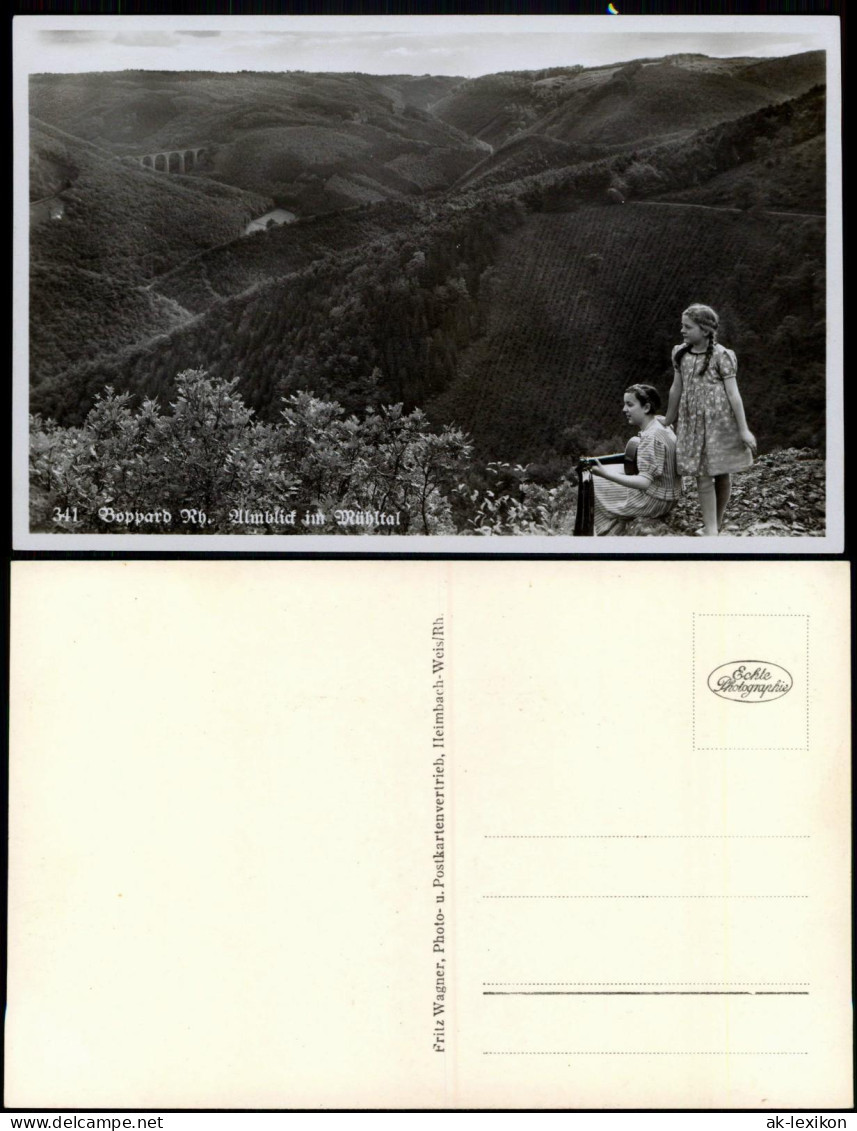 Ansichtskarte Boppard Mädchen - Almblick Mühltal 1931 - Boppard