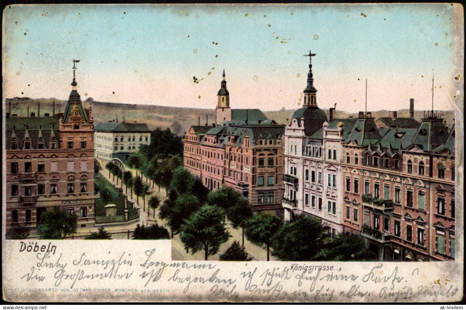 Ansichtskarte Döbeln Königstrasse 1902 - Döbeln