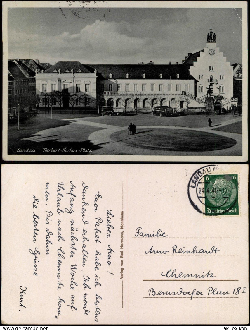 Ansichtskarte Landau In Der Pfalz Herbert-Norkus-Platz 1940 - Landau