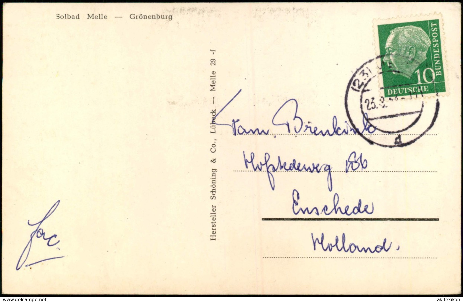 Ansichtskarte Melle Grönenburg 1954 - Melle