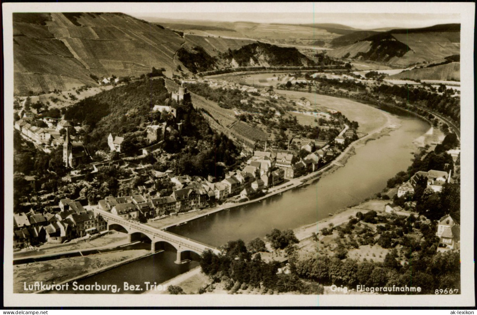 Ansichtskarte Saarburg/Trier Luftbild Fliegeraufnahme 1932 - Saarburg