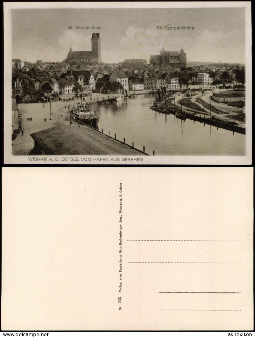 Ansichtskarte Wismar Stadt Vom Hafen Aus Gesehen 1922 - Wismar