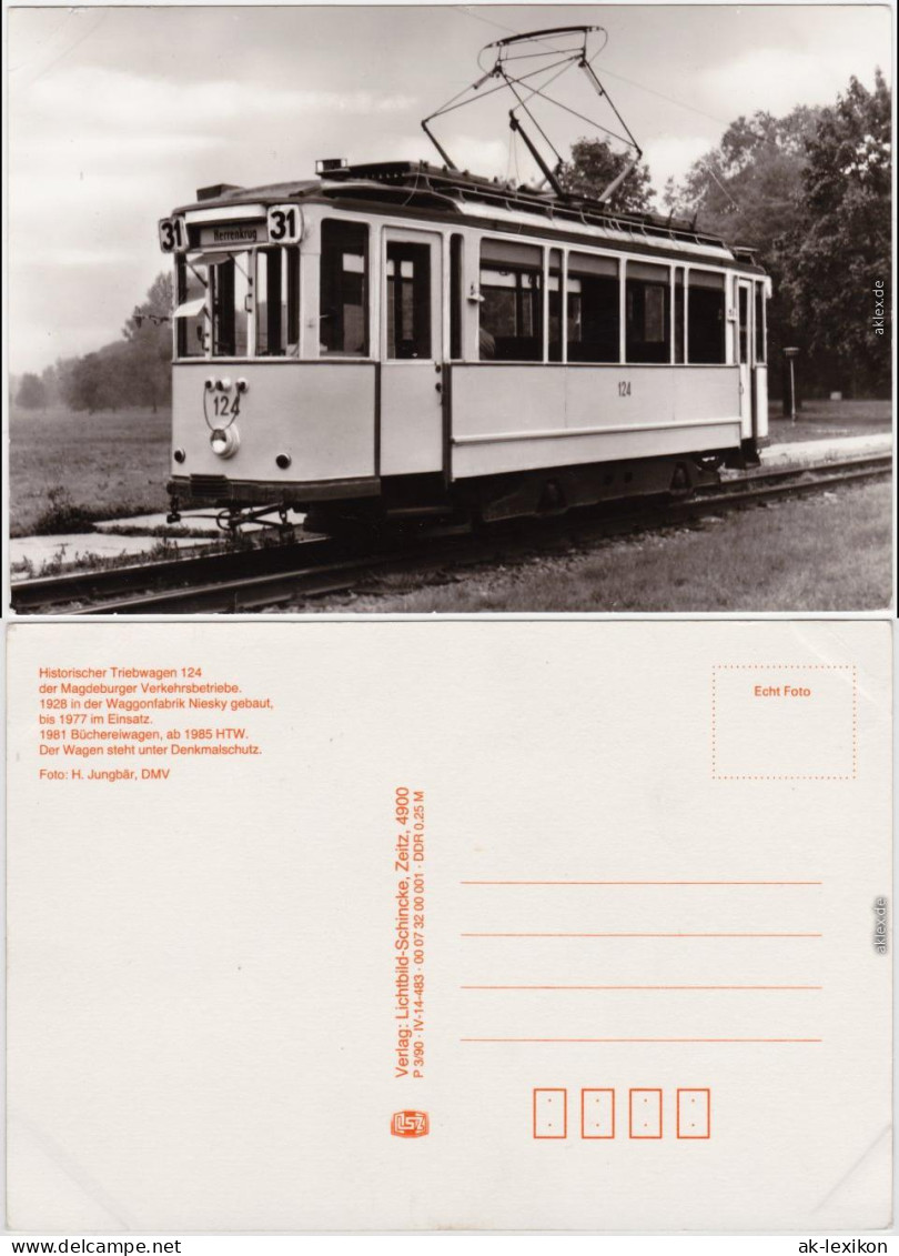 Triebwagen 124 Der Magdeburger Verkehrsbetriebe, 1928 Waggonfabrik Niesky Gebau - Strassenbahnen