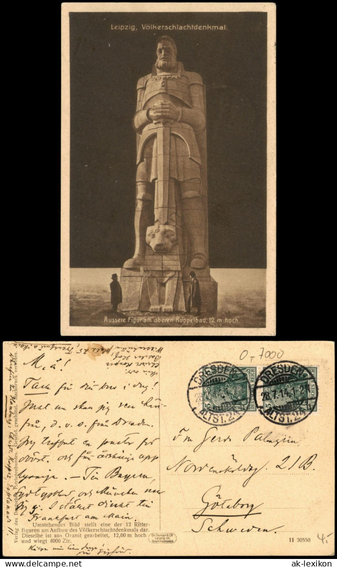 Leipzig Völkerschlachtdenkmal Äussere Figur Am Oberen Kuppelbau, 12 M Hoch. 1915 - Leipzig