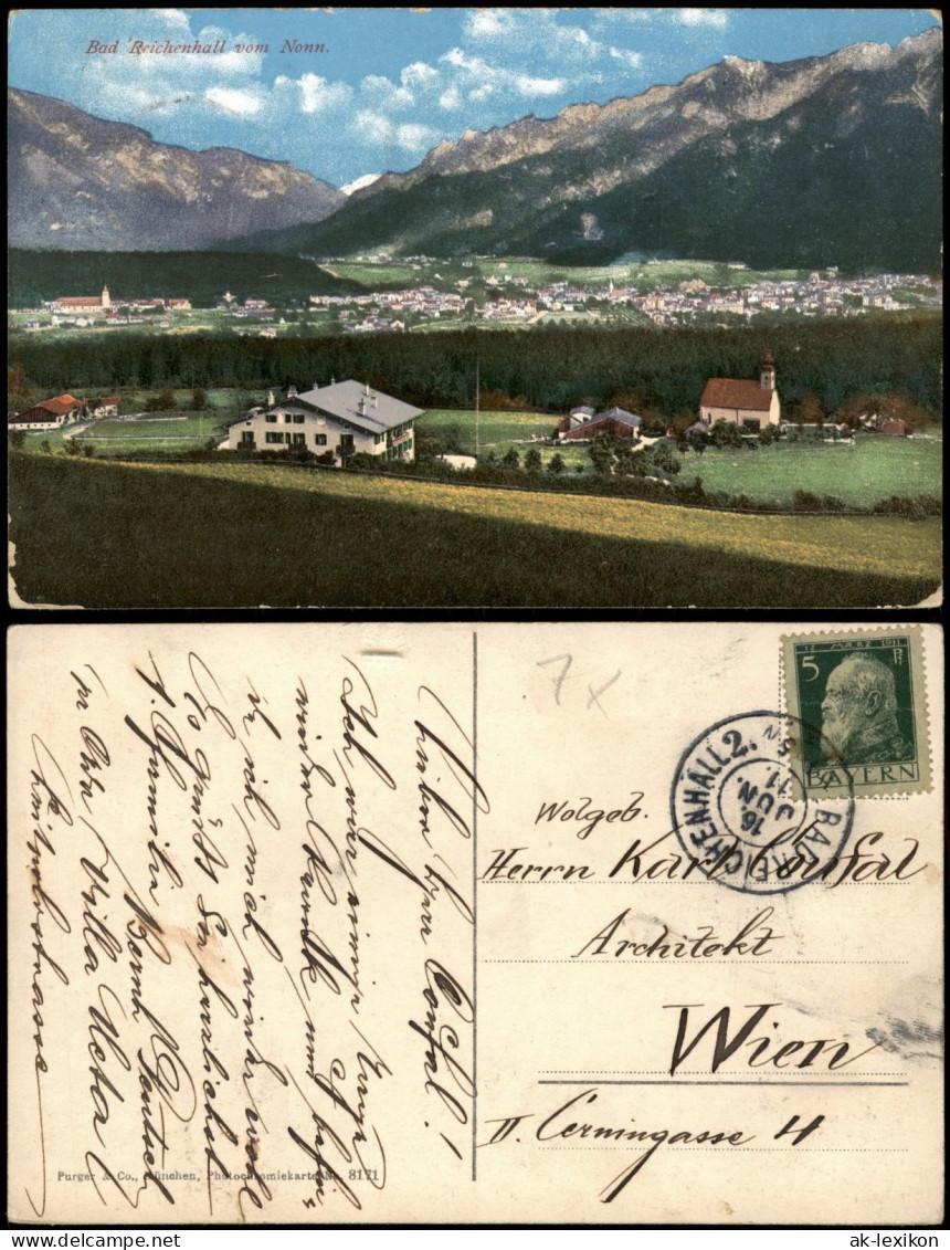 Ansichtskarte Bad Reichenhall Panorama-Ansicht Blick Vom Nonn 1911 - Bad Reichenhall