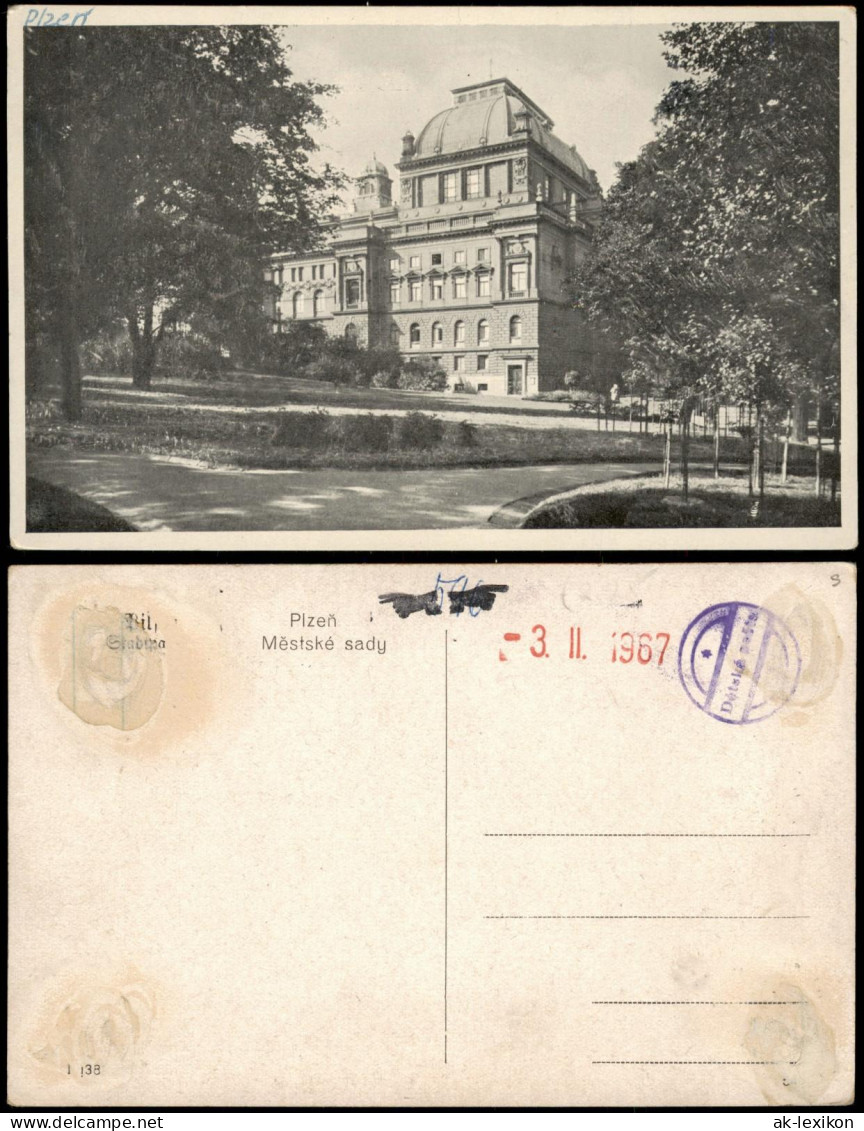 Postcard Pilsen Plzeň Městské Sady 1967 - Tschechische Republik