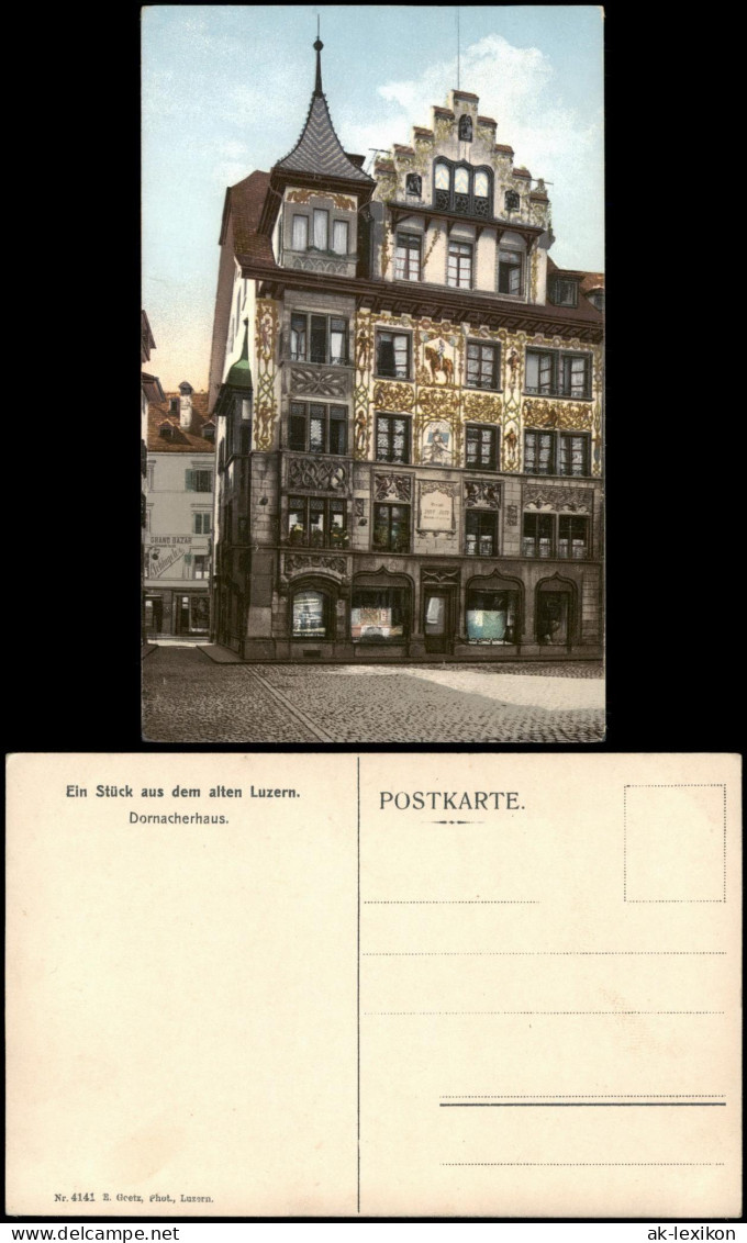 Ansichtskarte Luzern Lucerna Strassen Partie Am Dornacherhaus 1910 - Autres & Non Classés