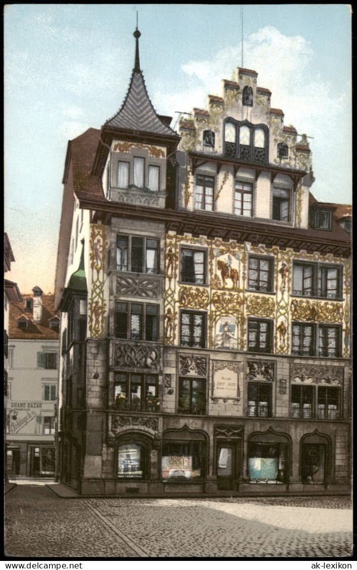 Ansichtskarte Luzern Lucerna Strassen Partie Am Dornacherhaus 1910 - Autres & Non Classés