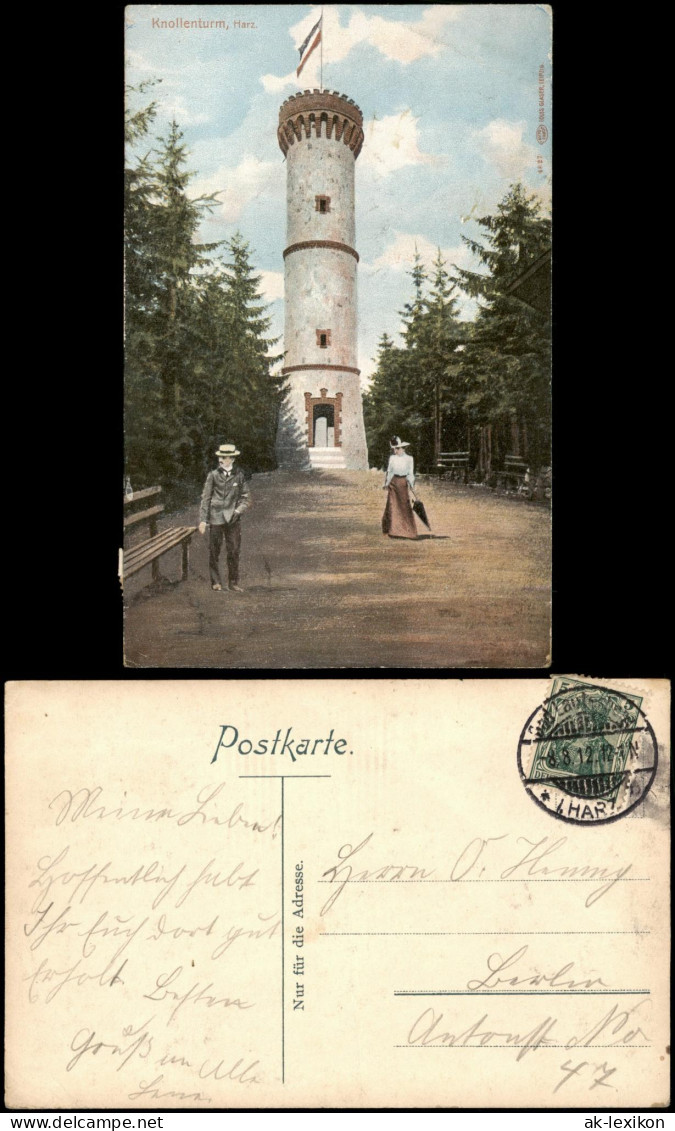 Ansichtskarte Herzberg (Harz) Knollenturm, Harz. 1912 - Herzberg