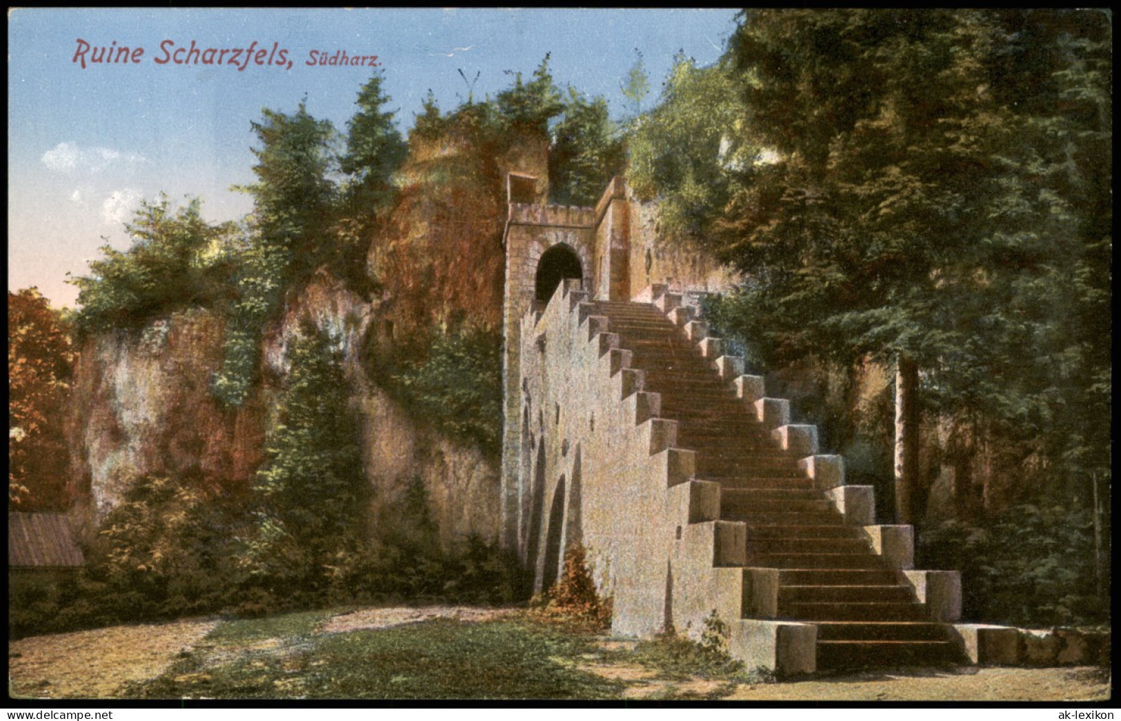 Ansichtskarte Bad Lauterberg Im Harz Burg Ruine Scharzfels Im Südharz 1910 - Bad Lauterberg