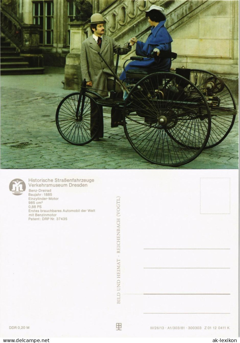 Dresden Verkehrsmuseum/Johanneum - Benz-Dreirad - Baujahr: 1885 1985 - Dresden