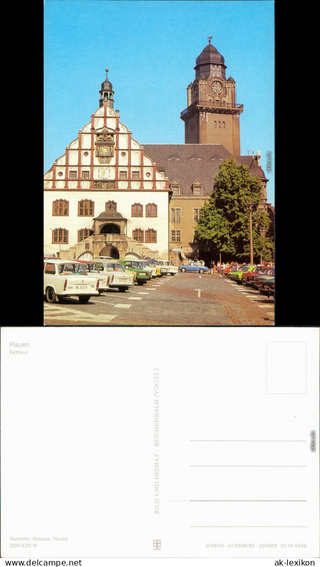 Ansichtskarte Plauen (Vogtland) Rathaus 1982 - Plauen