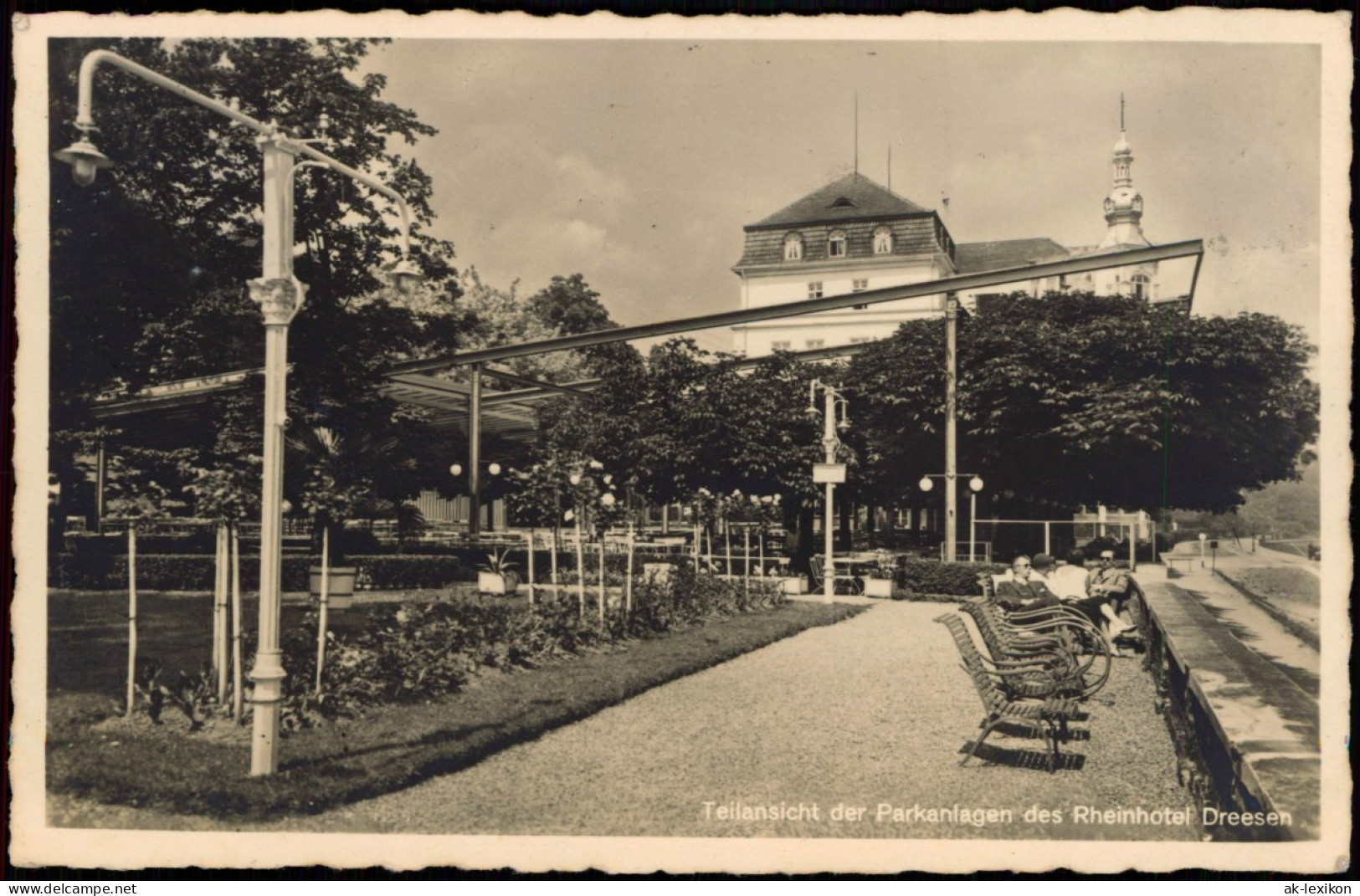 Bad Godesberg-Bonn Teilansicht Der Parkanlagen Des Rheinhotel Dreesen 1936 - Bonn