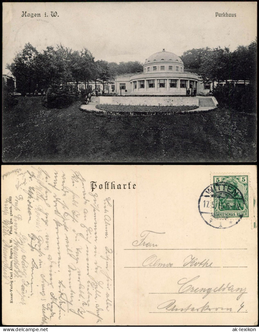 Ansichtskarte Hagen (Westfalen) Parkhaus 1909 - Hagen