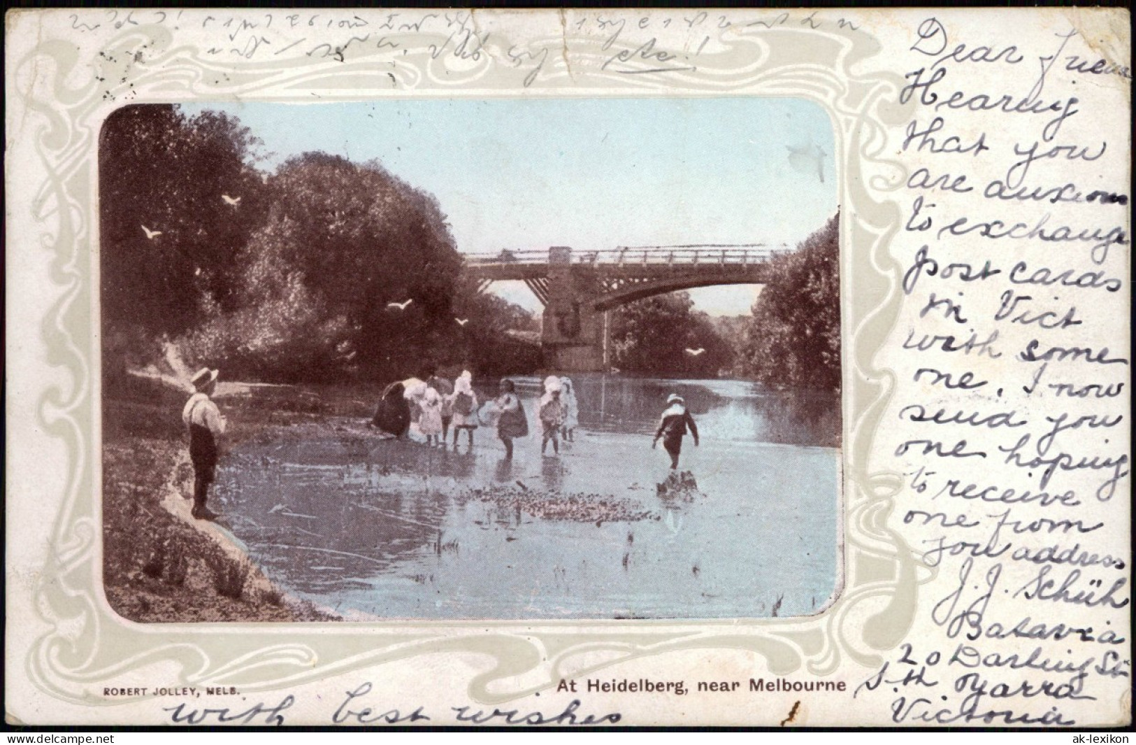 Postcard Melbourne At Heidelberg River Brigde 1904 - Melbourne