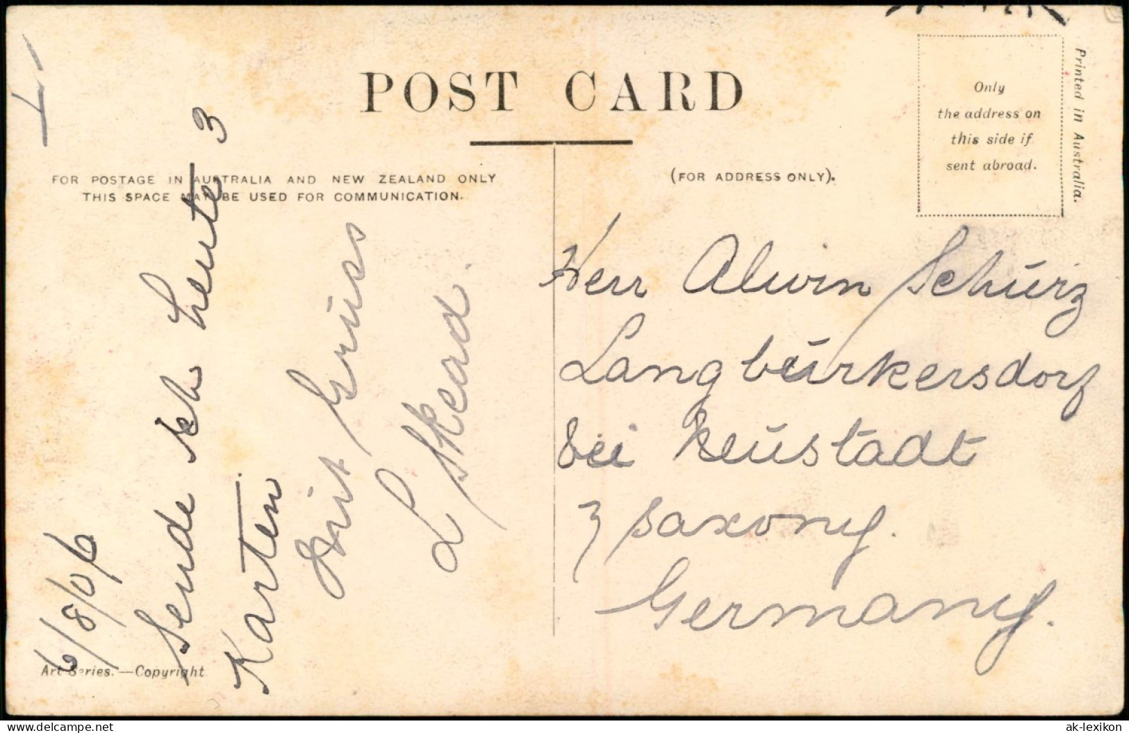 Postcard .Australien Australia Australian HARVEST MOON 1909 - Other & Unclassified