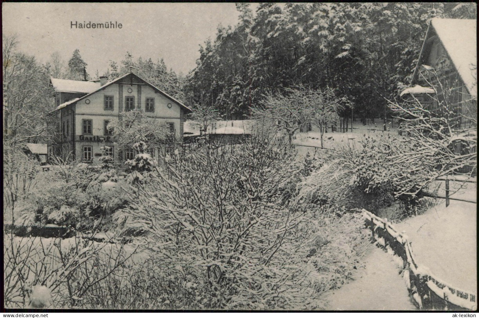 Ansichtskarte Langebrück-Dresden Haidemühle Im Winter 1926 - Dresden