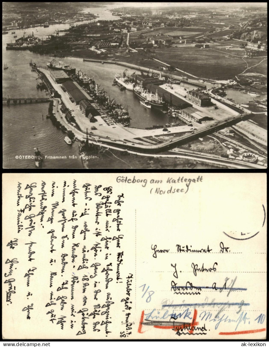 Postcard Göteborg Göteborg Luftbild 1938 - Sweden
