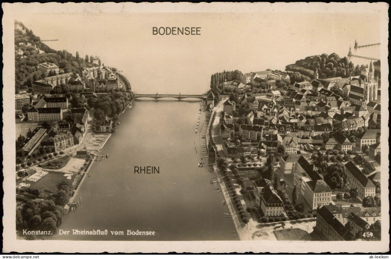 Ansichtskarte Konstanz Aus Der Vogelschau - Künstlerkarte 1930 - Konstanz