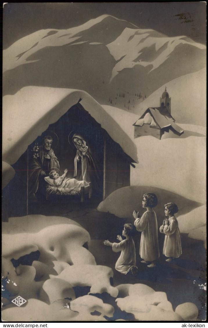 Ansichtskarte  Weihnachten - Christmas Künstlerkarte Krippe Maria Jesus 1922 - Autres & Non Classés