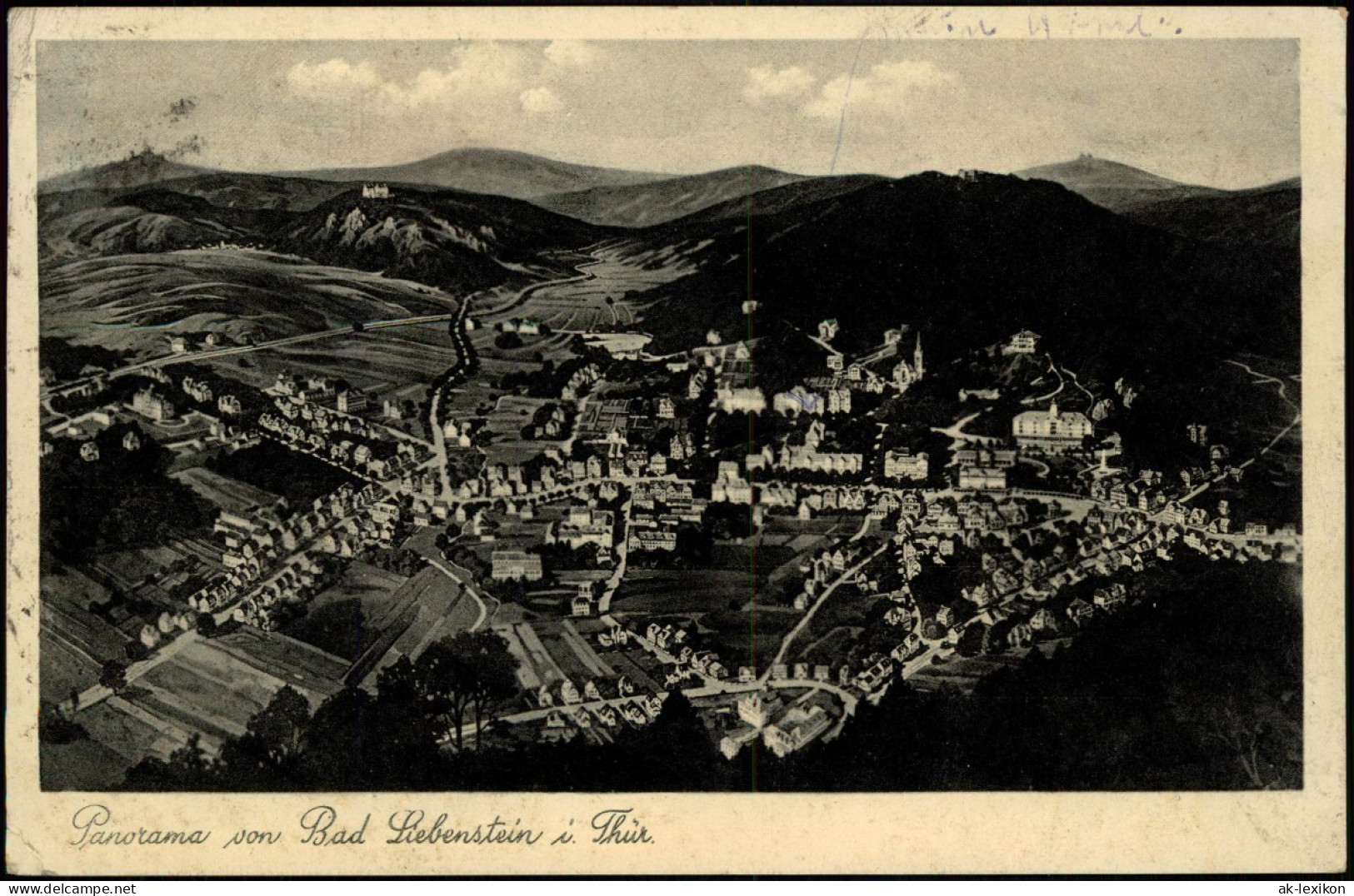 Ansichtskarte Bad Liebenstein Stadtblick 1935 - Bad Liebenstein