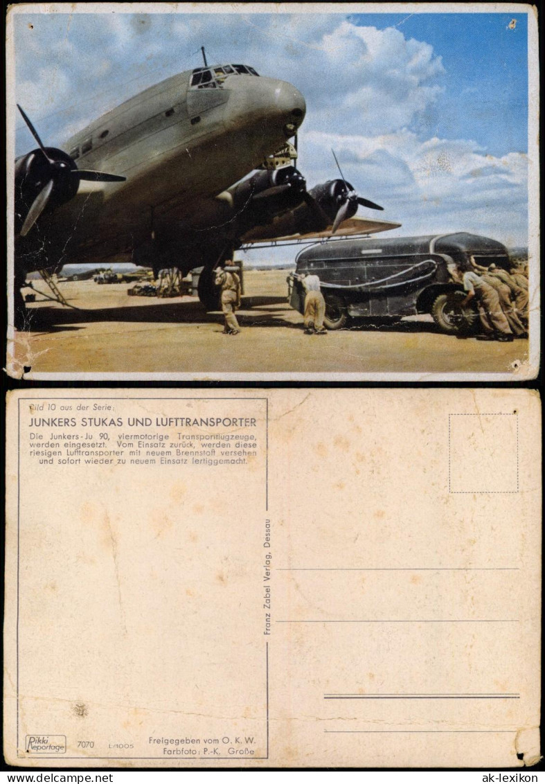 JUNKERS STUKAS UND LUFTTRANSPORTER Flugzeug Airplane Avion Betanken 1940 - 1939-1945: 2a Guerra